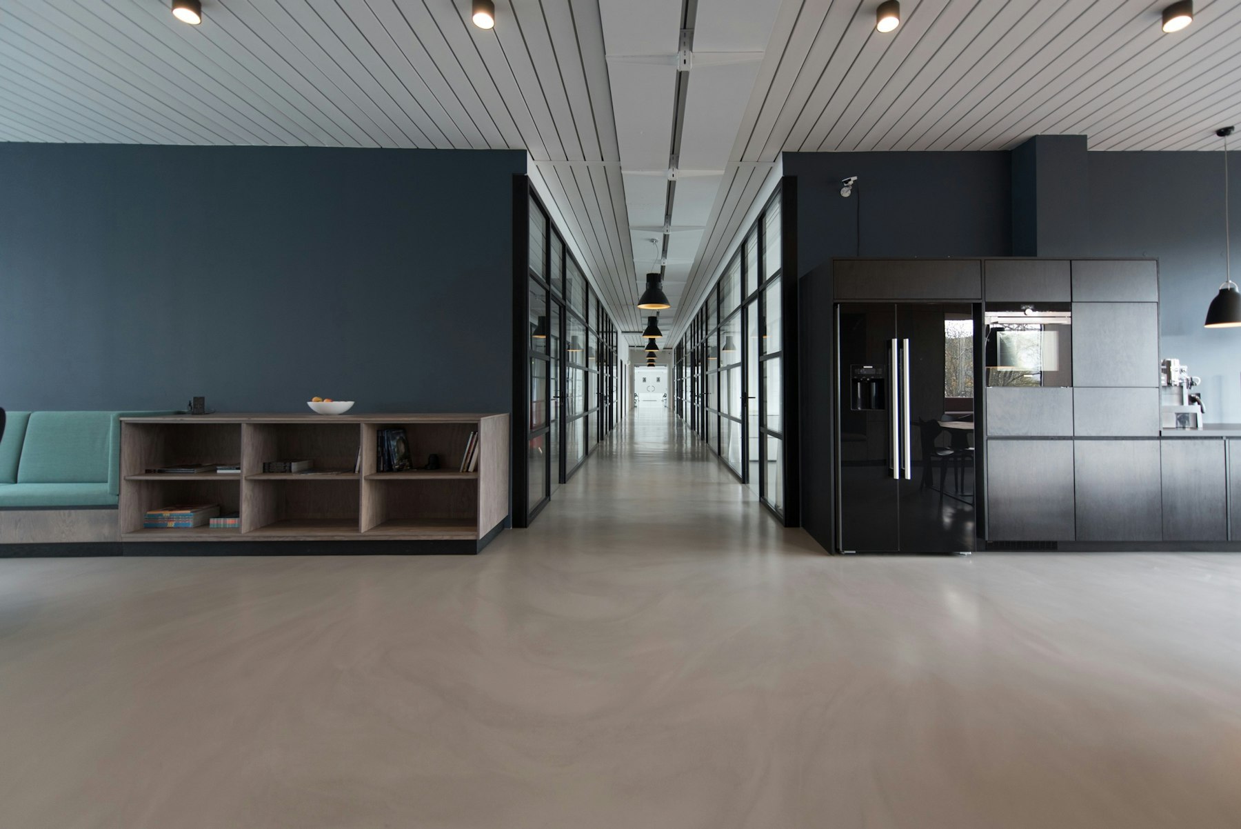 Reception interior of a commercial building