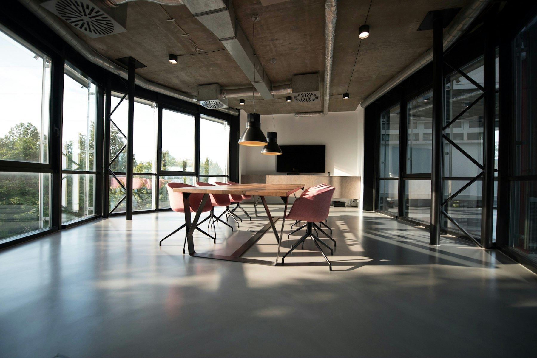 A meeting room in the building